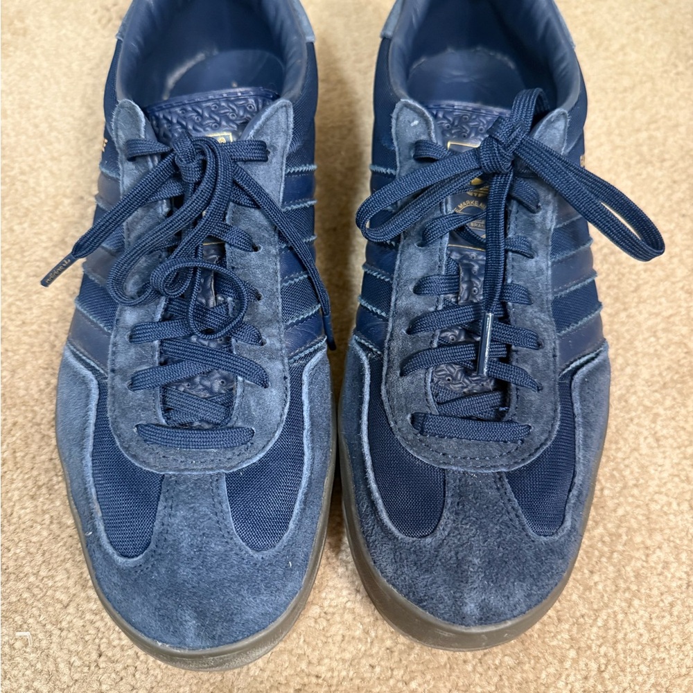 Navy blue Adidas Gazelle sneakers